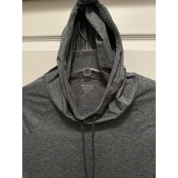 Athleta TALL Small Uptempo Hoodie Sweatshirt ST Green gray. Like New! - Picture 4 of 8